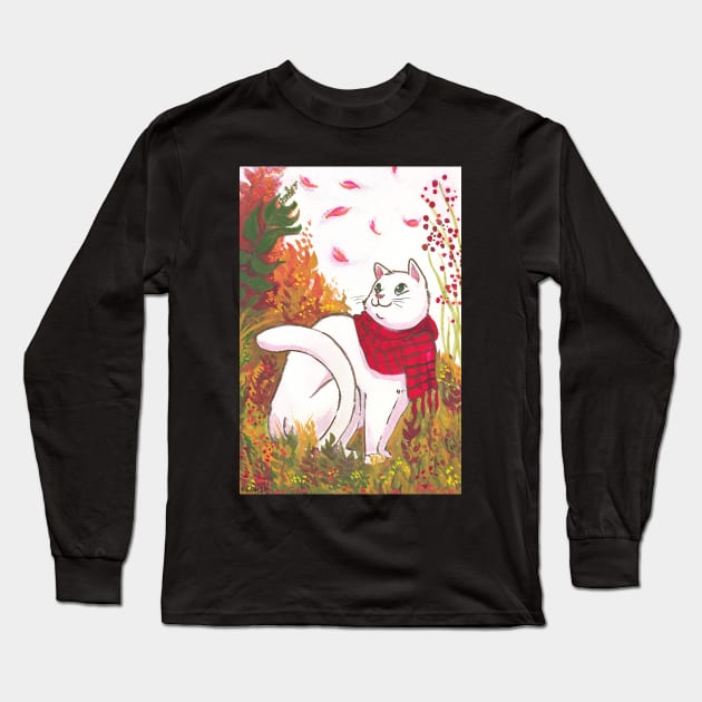 Autumn cat Long Sleeve T-Shirt by iisjah